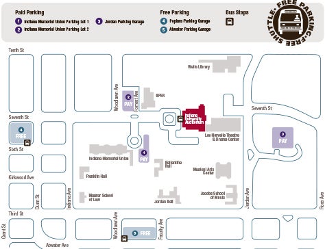 Parking Information Indiana University Auditorium Parking Map