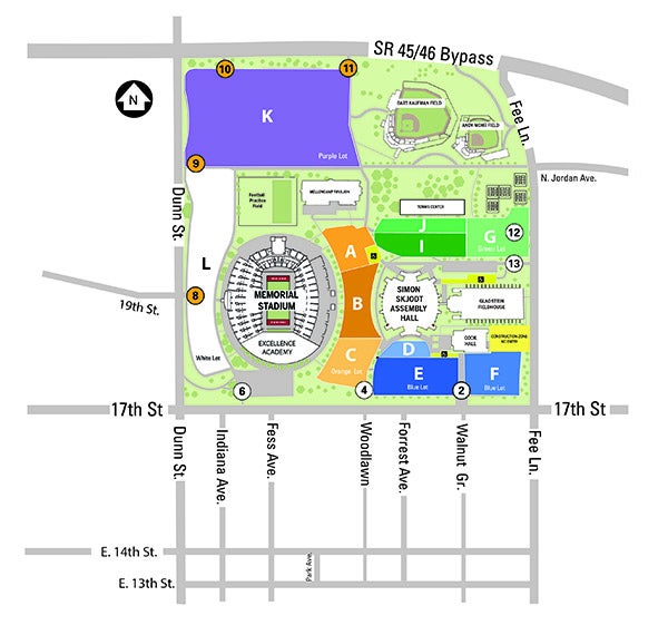 White Lot Parking Map | Indiana University Auditorium